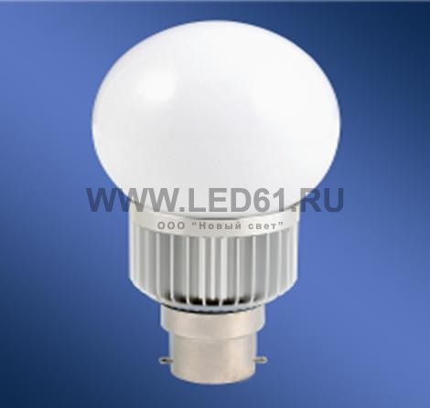Светодиодная лампа B22 3Вт теплый белый