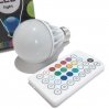 Светодиодная цветная лампа RGBW E27 11Вт музыка